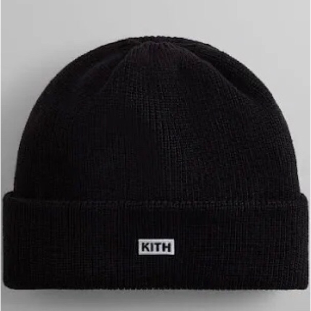 Kith knit hat black OS NWT - Picture 1 of 1